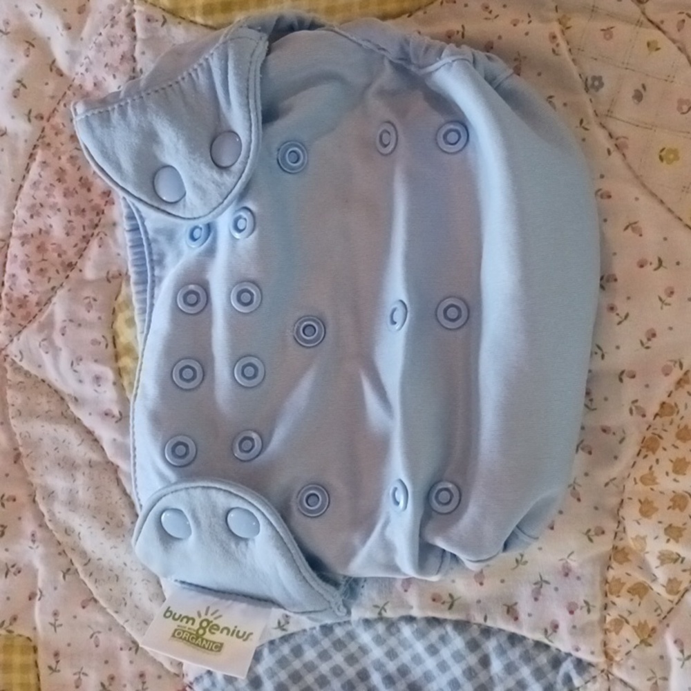 BumGenius Light Blue Cloth Diaper
